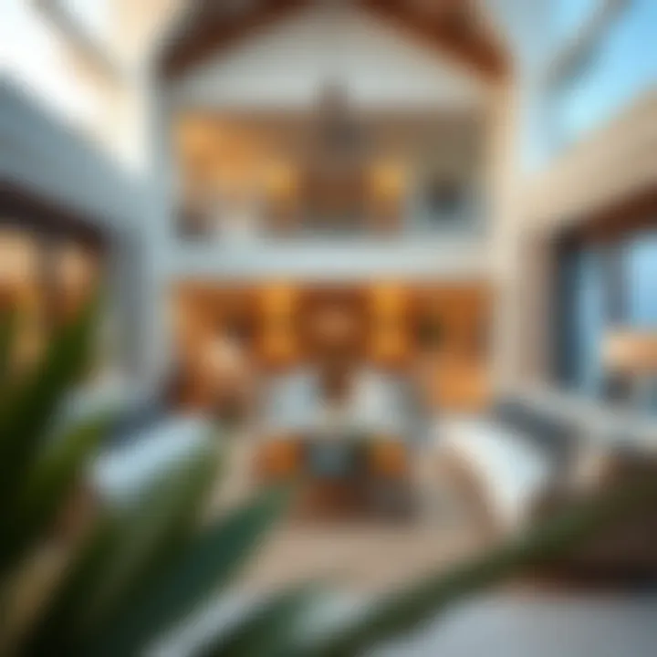 Cozy beach house interior showcasing elegant design