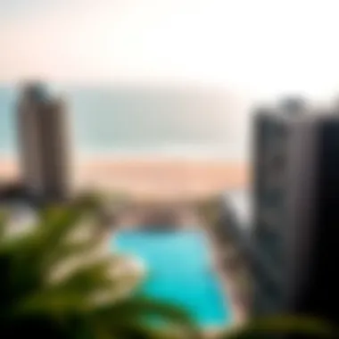 Breathtaking beachfront view from Beach Rotana Residence highlighting its prime location