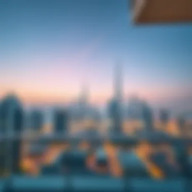 Stunning skyline view from Binary by Omniyat's balcony