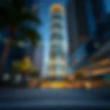 View of Boulevard Plaza Tower 1 from the ground