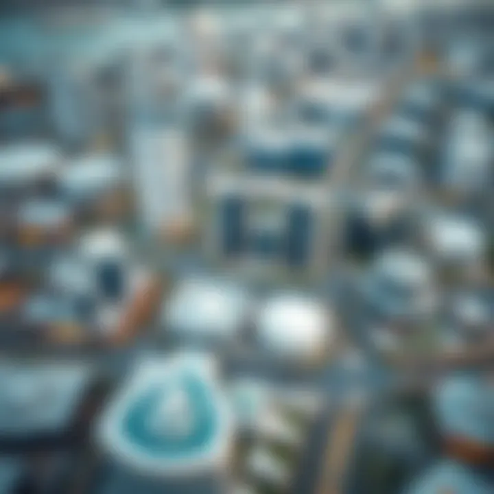 Aerial view of CBD 8 showcasing its modern architecture and urban layout