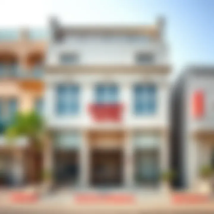 Exterior view of a cheap hotel in Deira