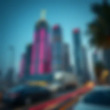 Business Bay area showcasing strategic location near Churchill Tower