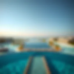 A breathtaking view of a crystal lagoon surrounded by luxury properties