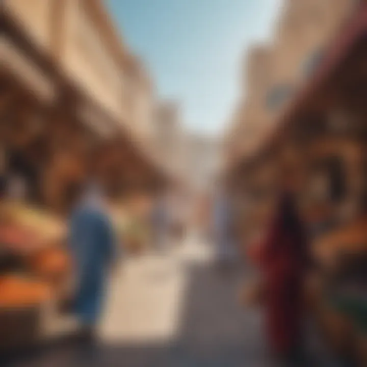 Vibrant market scene in Muscat