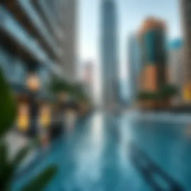 Luxurious lifestyle in Dubai Downtown with modern amenities