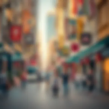 Vibrant streets of Dubai Downtown filled with art and culture