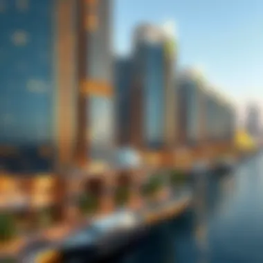 Economic impact visualizations related to the Dubai Creek project