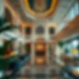 Luxurious hotel lobby in Dubai Park