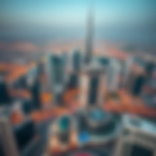 Aerial view of Dubai skyline showcasing modern architecture