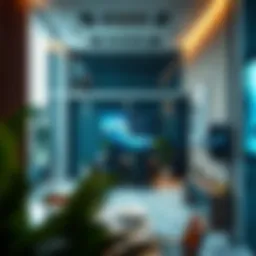 Interior view of an Ejari office showcasing modern design and technology