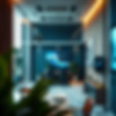 Interior view of an Ejari office showcasing modern design and technology