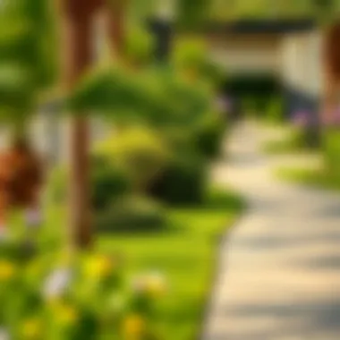 Tranquil pathways and gardens in Emirates Garden 2, ideal for leisurely strolls