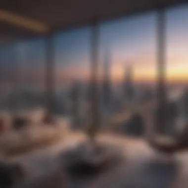 Stunning skyline view from an executive apartment