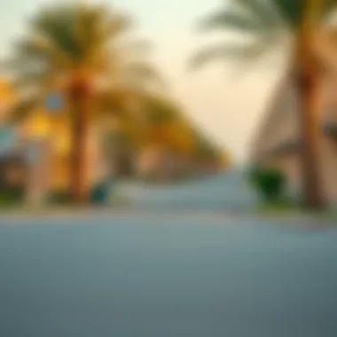 Tranquil neighborhood view in Al Barsha suitable for families