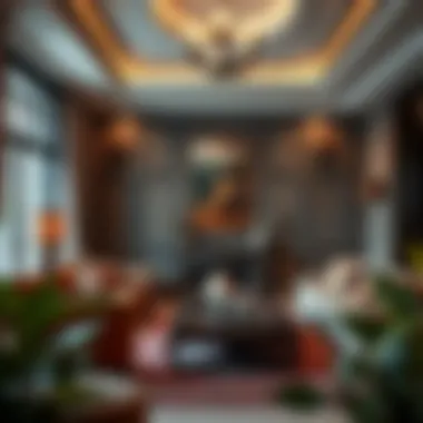 Culturally Inspired Family Room Cultural elements integrated into family room decor in Rashidiya