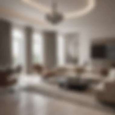Modern Flat Interior in Deira An elegant interior of a flat representing modern rental options in Deira