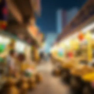 Vibrant market scene with local artifacts