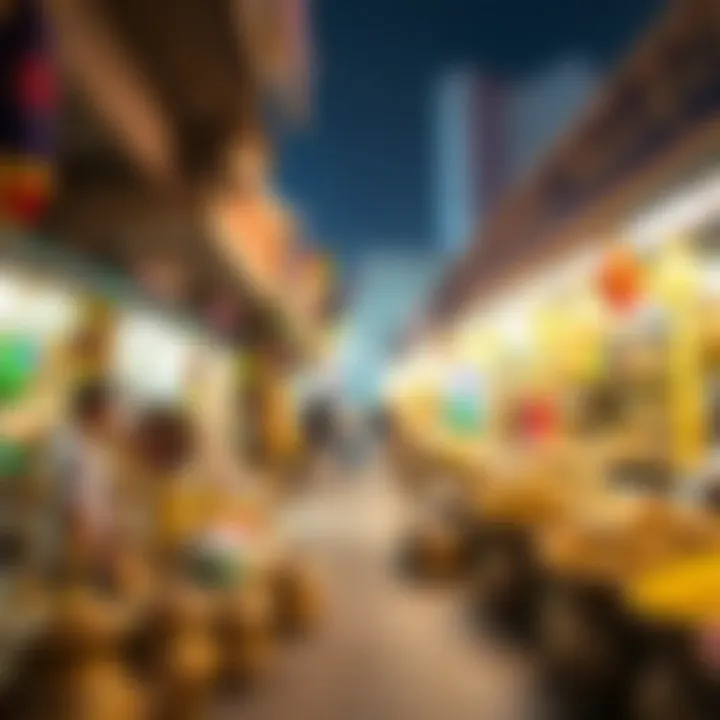 Vibrant market scene with local artifacts