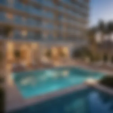Inviting Pool Area of Icon Deluxe Hotel Apartments Relaxing pool area at Icon Deluxe Hotel Apartments