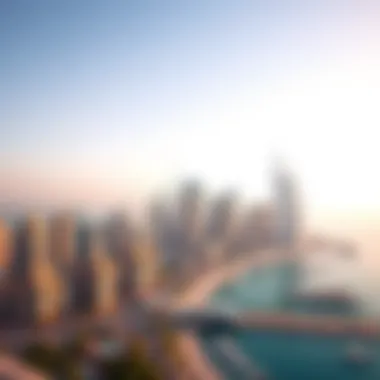 Panoramic view of Jumeirah Beach Residence showcasing its skyline