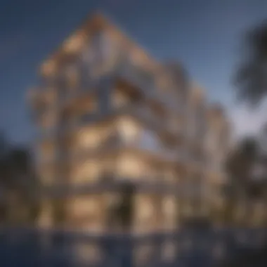 Modern Architecture in Jumeirah Garden City Modern residential buildings highlighting architectural design in Al Satwa