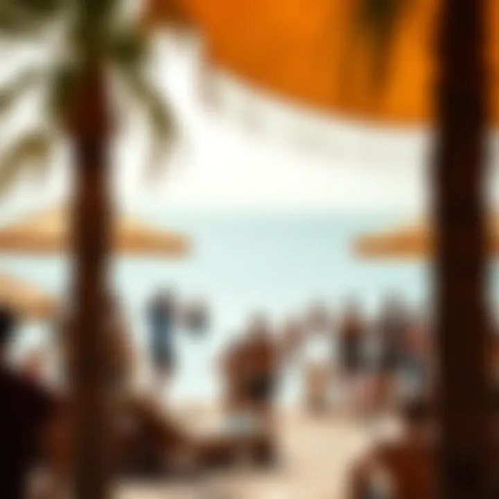 Vibrant Lifestyle at كورنيش جميرا Vibrant lifestyle scene at كورنيش جميرا with visitors enjoying the beach