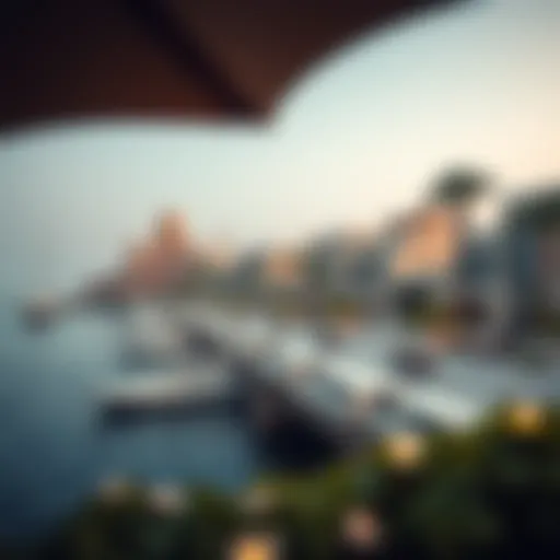 Lush waterfront view of كورنيش جميرا showcasing stunning architecture