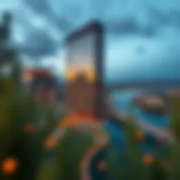 Stunning view of Lake City Tower showcasing modern architecture