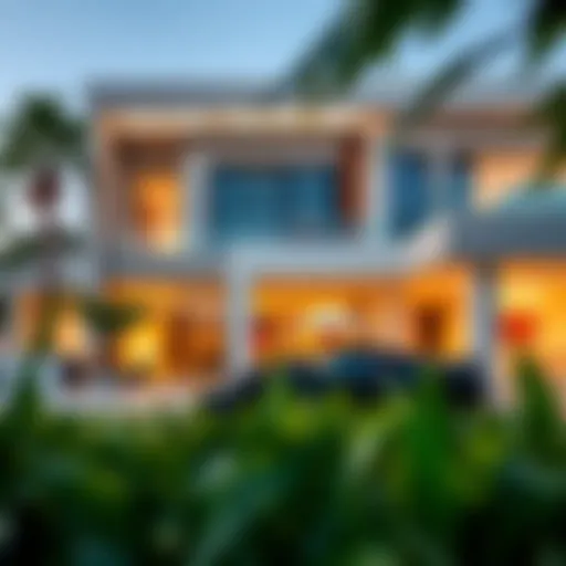 Stunning exterior view of a Lamborghini Villa showcasing modern architectural design