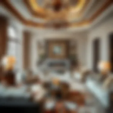 Interior design featuring luxurious furnishings at Leebach Palace