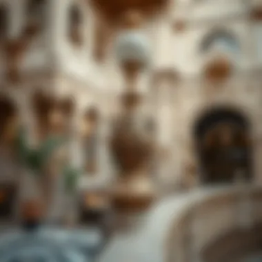 Close-up of the ornamental details at Leebach Palace