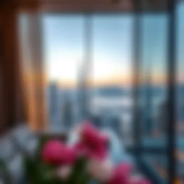 Panoramic view of Dubai's skyline from a luxury apartment