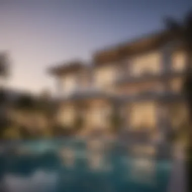 Modern Architecture of Dubai's Luxury Villas Stunning exterior view of a luxury villa in Dubai showcasing modern architecture