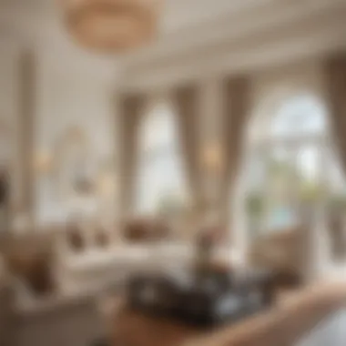 Interior Elegance of Luxury Villas in Dubai Elegant interior design featuring high-end furnishings and decor in a Dubai villa