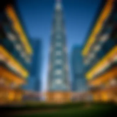 Architectural details showcasing the design of MBK Tower