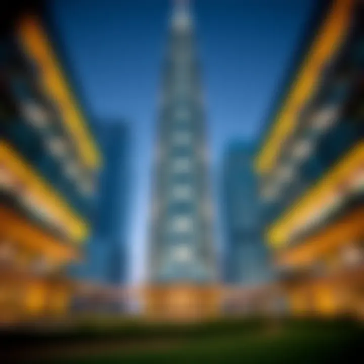 Architectural details showcasing the design of MBK Tower