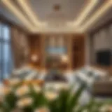 Luxurious family room interior in Dubai