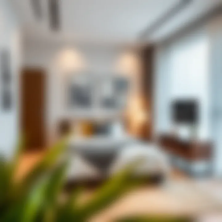 Charming studio apartment interior showcasing modern decor