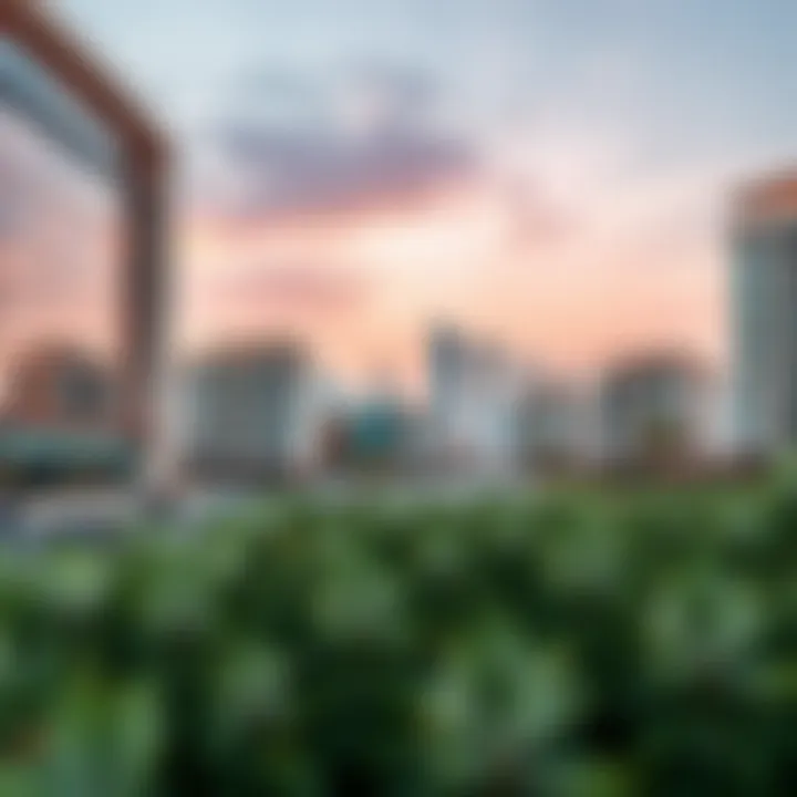 Stunning skyline view of Muwaileh showcasing modern architecture