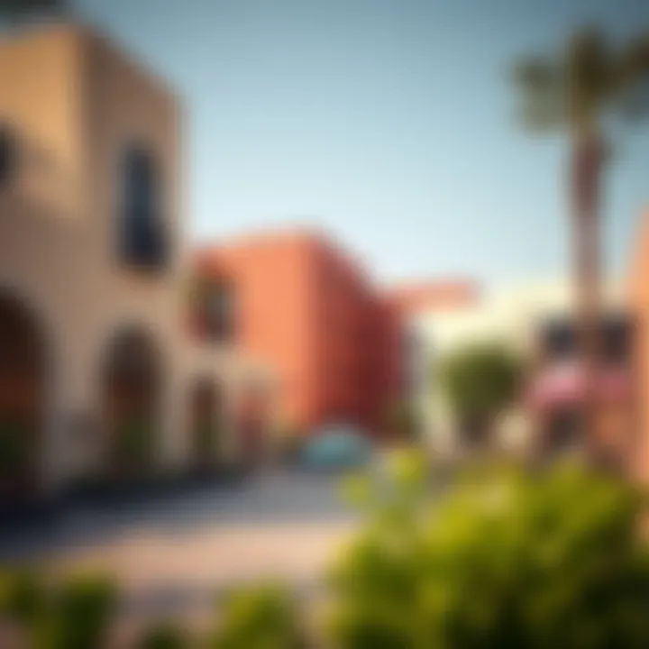 Vibrant community spaces in Muwaileh reflecting local culture