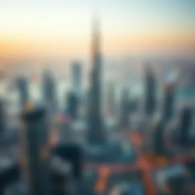 Stunning skyline view of Noora Tower in Business Bay