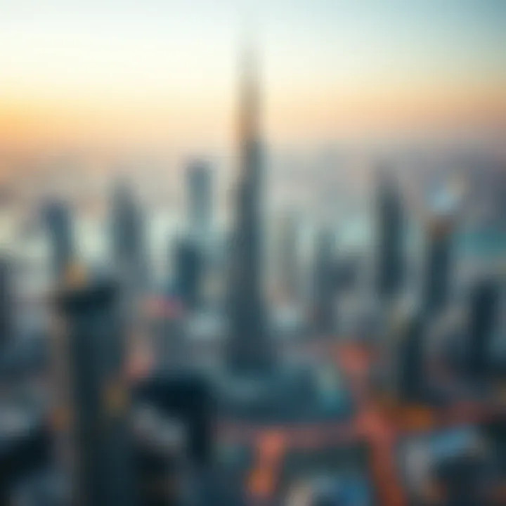 Stunning skyline view of Noora Tower in Business Bay