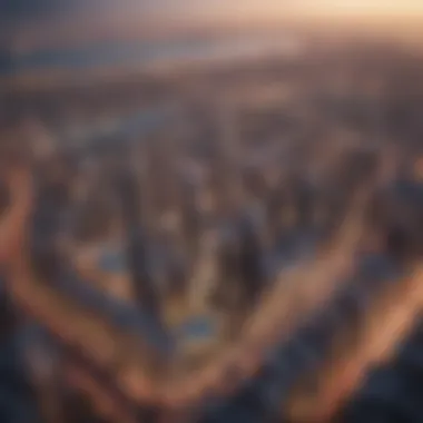 Dubai Skyline with Octa Development Highlights Aerial view of Dubai's skyline featuring octa development projects