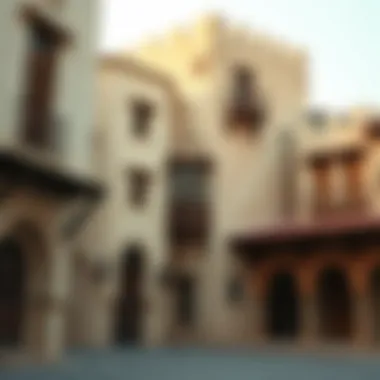 Traditional Architectural Styles of Old Dubai Architectural details of traditional buildings in Old Dubai