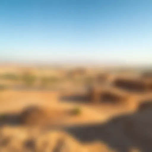 Scenic landscape of Al Wathba showcasing potential land plots