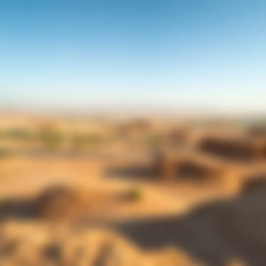 Scenic landscape of Al Wathba showcasing potential land plots