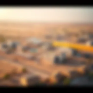 Aerial view of Al Wathba highlighting key real estate features
