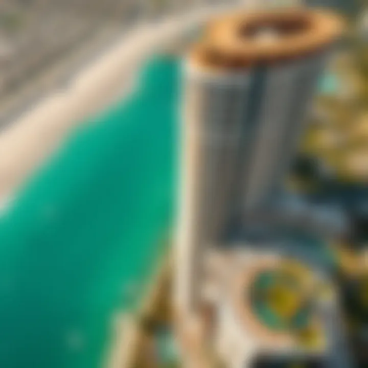 Aerial View of Palm Towers Aerial view of Palm Towers showcasing its unique architecture and surrounding landscape