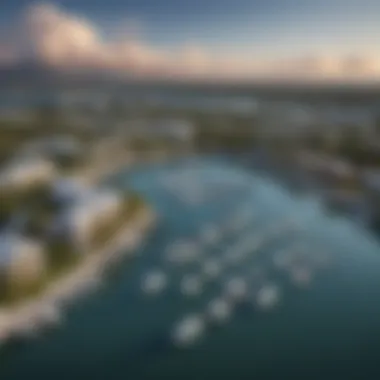 Modern Architectural Design of Park Island Marina Stunning view of Park Island Marina showcasing its modern architectural design